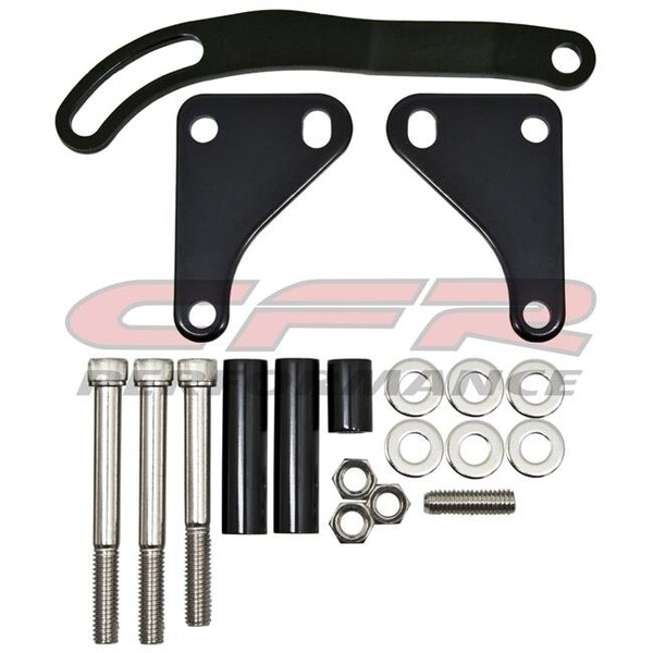 Cfr Performance CFR HZ-9200-C Steel Chevy Small Block Power Steering Bracket Set Short water Pump & Long Water Pump -Chrome HZ-9200-PBK - main